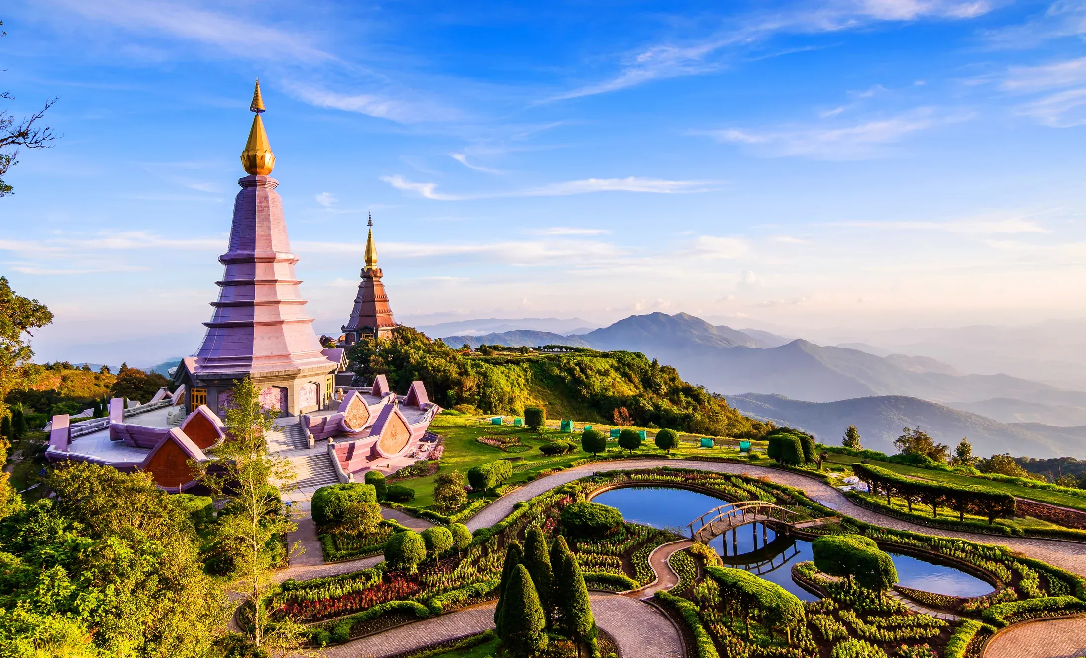 Mountain pagodas near Chiang Mai