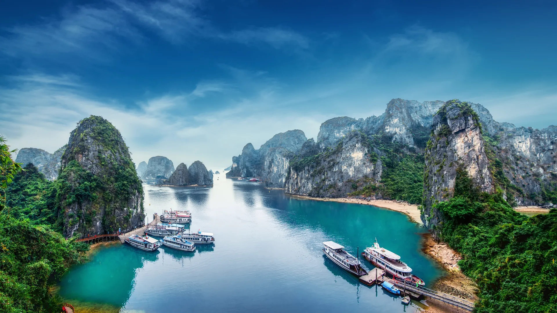 Limestone islands in northern Vietnam