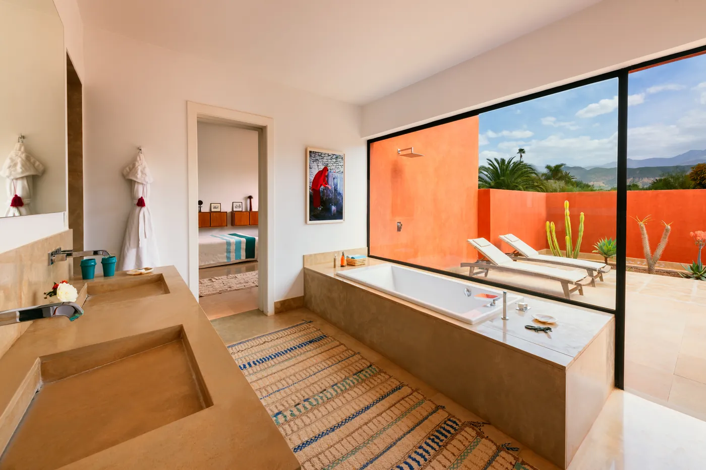Contemporary bathroom in a garden room