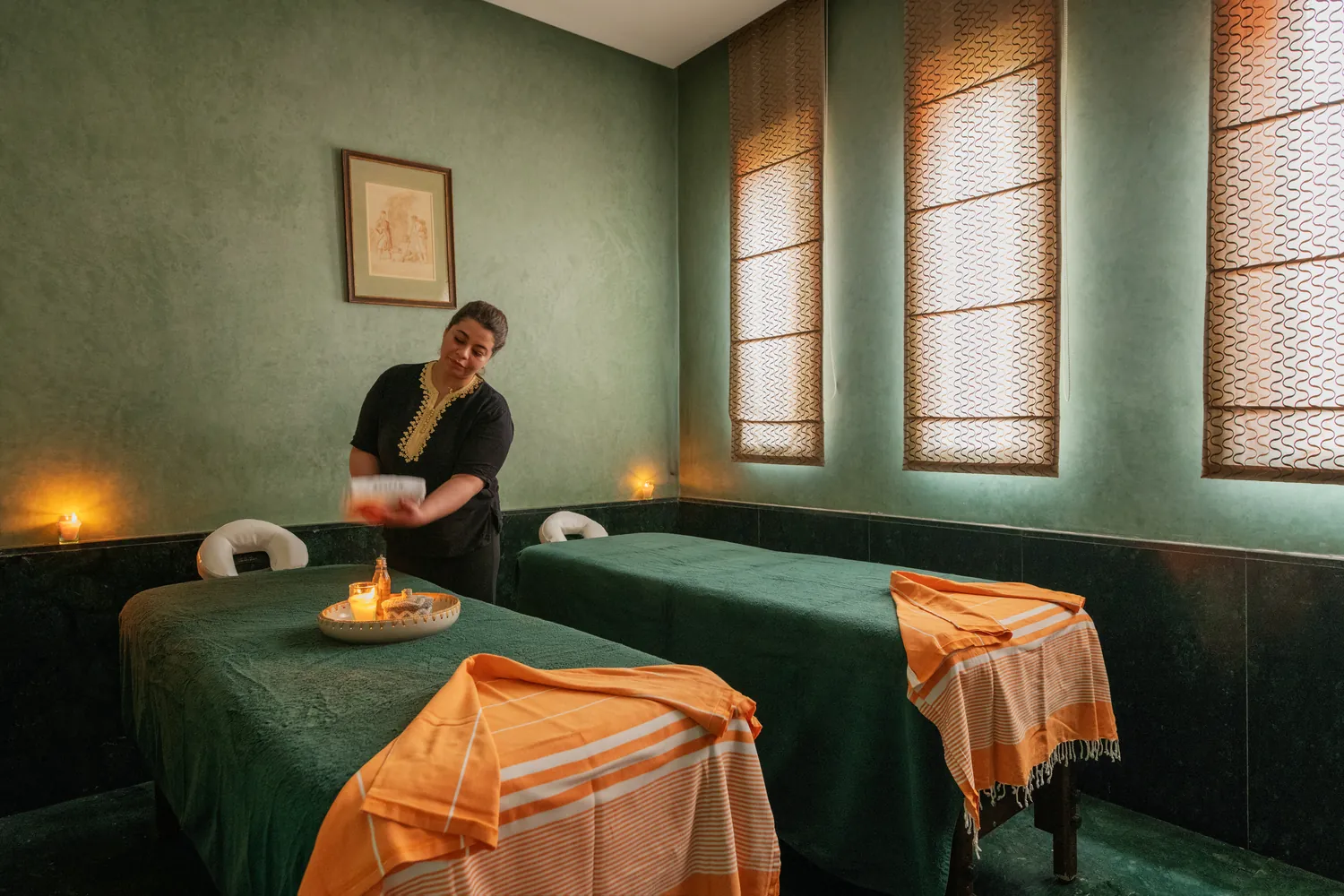 Calm massage and treatment room