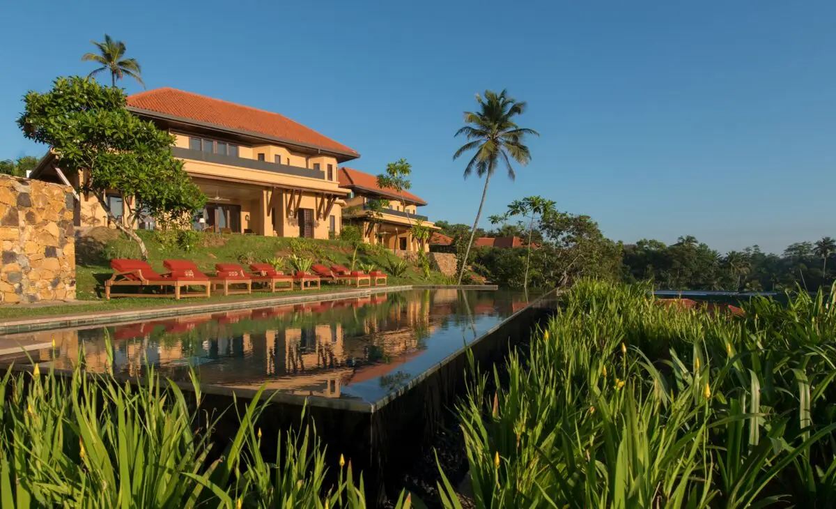 Luxury hotel and tropical scenery on Sri Lanka's south coast