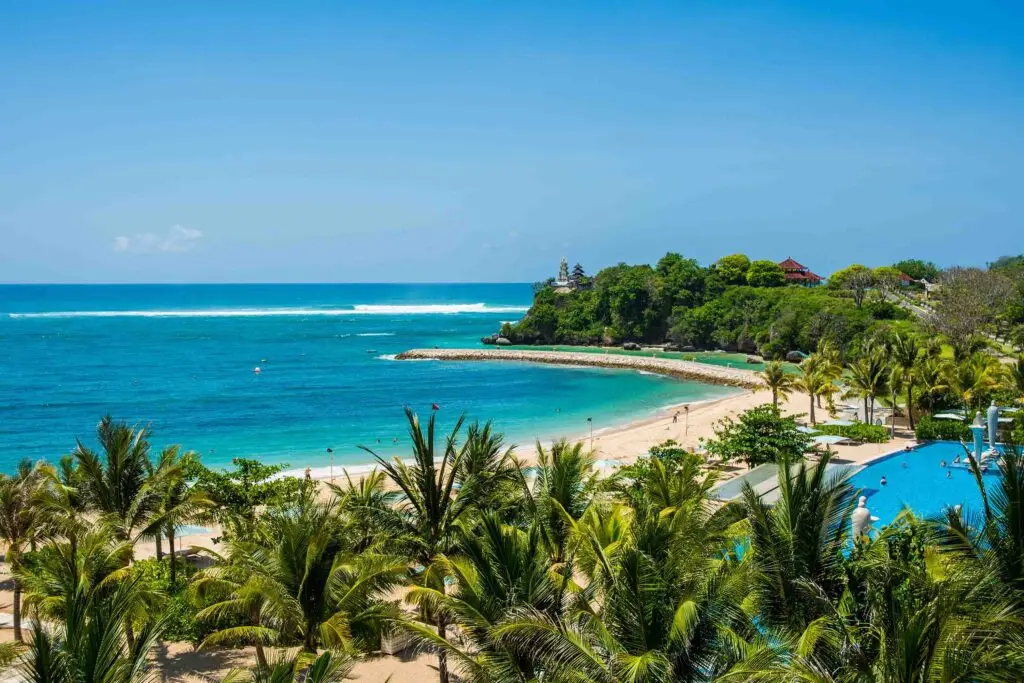 Luxury beach setting in Bali